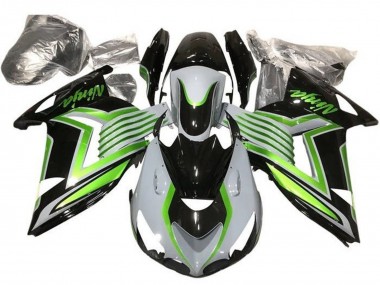 2012-2024 Kawasaki ZX14R ZZR1400 Motorcycle Fairings - White Green Glossy Black Canada for Sale