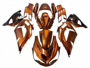 2012-2024 Kawasaki ZX14R ZZR1400 Motorcycle Fairings - Rust Orange Flame Canada for Sale