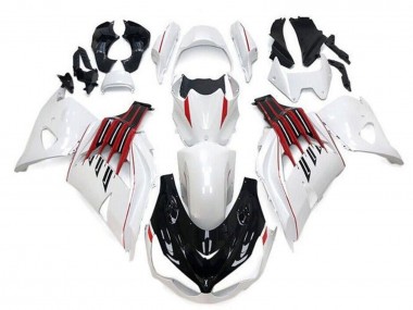 2012-2024 Kawasaki ZX14R ZZR1400 Motorcycle Fairings - White Black Red Stripe Canada for Sale