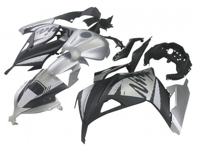 2013-2024 Kawasaki EX300 Motorcycle Fairings - Silver Black Canada for Sale