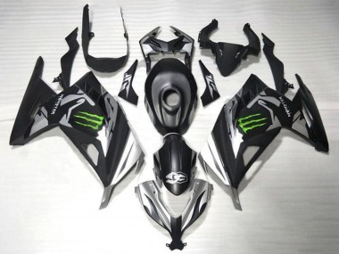2013-2024 Kawasaki EX300 Motorcycle Fairings - Matte Black Silver Green Monster Canada for Sale