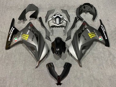2013-2024 Kawasaki EX300 Motorcycle Fairings - Matte Grey Black Yellow Monster Canada for Sale