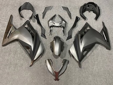 2013-2024 Kawasaki EX300 Motorcycle Fairings - Silver Matte Black Canada for Sale