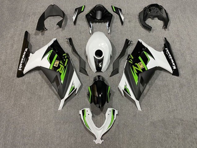 2013-2024 Kawasaki EX300 Motorcycle Fairings - White Green Black Canada for Sale