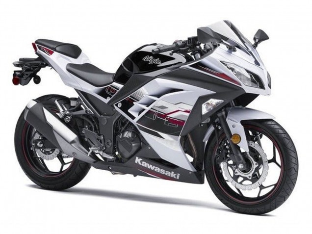 2013-2024 Kawasaki EX300 Motorcycle Fairings - White Black Red Accents Canada for Sale