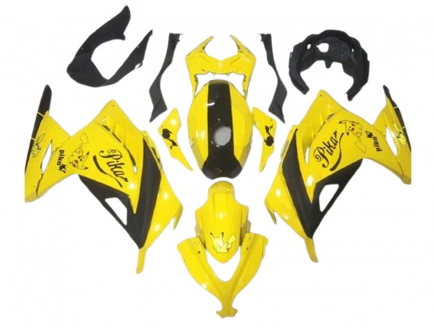 2013-2024 Kawasaki EX300 Motorcycle Fairings - Yellow Black Pikachu Canada for Sale