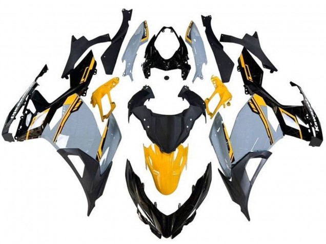2018-2024 Kawasaki Ninja 400 Motorcycle Fairings - Nardo Grey Orange Black Canada for Sale