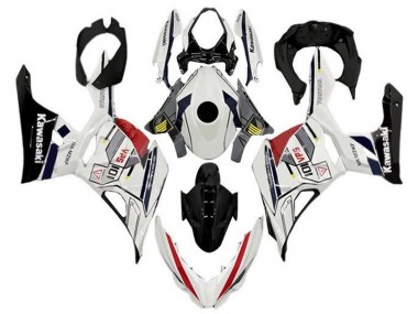 2018-2024 Kawasaki Ninja 400 Motorcycle Fairings - White Grey Yellow Red Black Stripe Canada for Sale