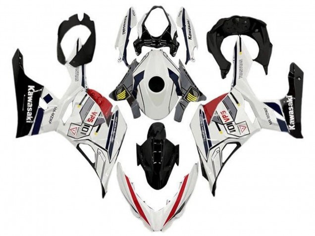 2018-2024 Kawasaki Ninja 400 Motorcycle Fairings - White Grey Yellow Red Black Stripe Canada for Sale