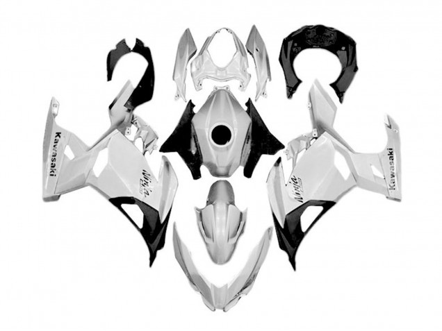 2018-2024 Kawasaki Ninja 400 Motorcycle Fairings - White Silver Black Canada for Sale