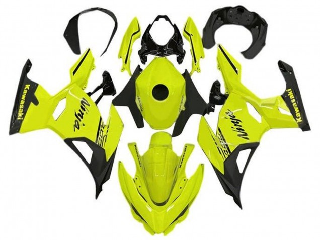 2018-2024 Kawasaki Ninja 400 Motorcycle Fairings - Neon Yellow Black Canada for Sale