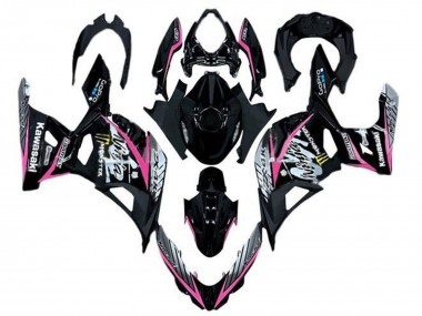 2018-2024 Kawasaki Ninja 400 Motorcycle Fairings - Glossy Black Pink White Canada for Sale