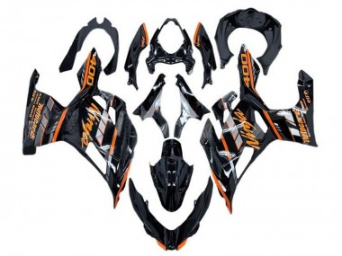 2018-2024 Kawasaki Ninja 400 Motorcycle Fairings - Glossy Black Orange Grey Canada for Sale