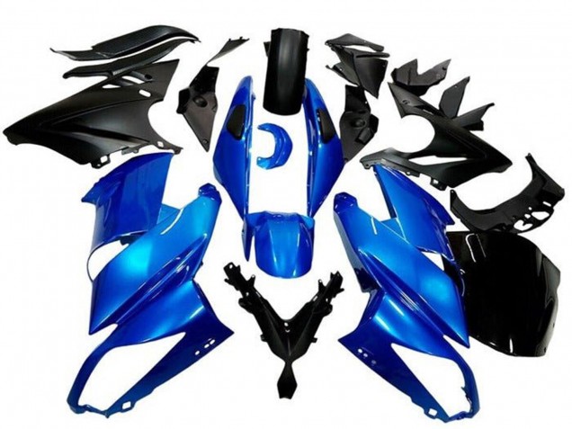 2009-2011 Kawasaki Ninja 650 EX650 Motorcycle Fairings - Blue Matte Black Canada for Sale