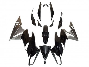 2009-2011 Kawasaki Ninja 650 EX650 Motorcycle Fairings - Glossy Black Silver Canada for Sale