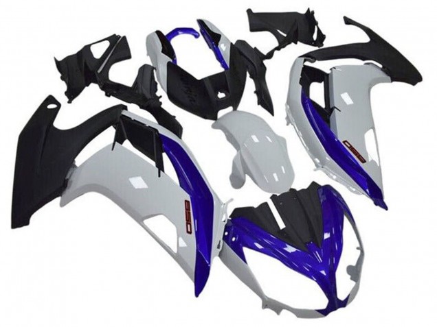 2012-2016 Kawasaki Ninja 650 EX650 Motorcycle Fairings - White Blue Matte Black Canada for Sale