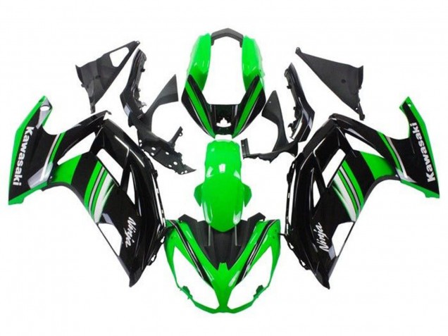 2012-2016 Kawasaki Ninja 650 EX650 Motorcycle Fairings - Green Black White Grey Stripe Canada for Sale