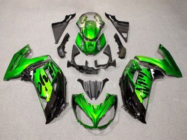 2012-2016 Kawasaki Ninja 650 EX650 Motorcycle Fairings - Green Glossy Black Canada for Sale