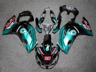 2012-2016 Kawasaki Ninja 650 EX650 Motorcycle Fairings - Blue Glossy Black Petronas Canada for Sale