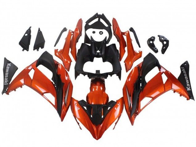 2017-2019 Kawasaki Ninja 650 EX650 Motorcycle Fairings - Orange Matte Black Canada for Sale