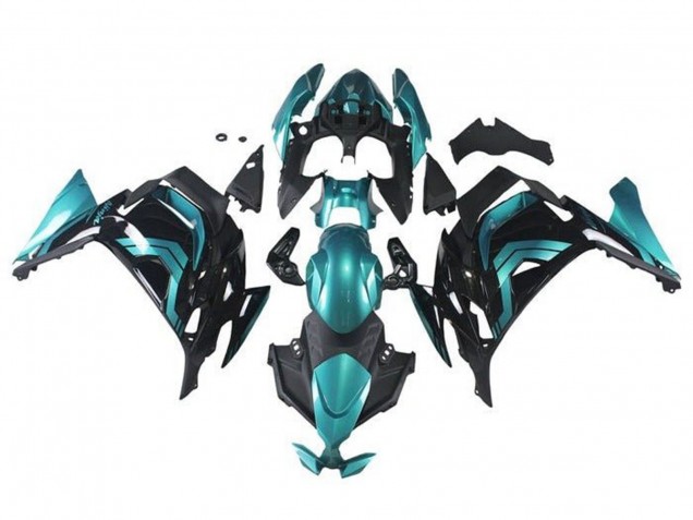 2020-2025 Kawasaki Ninja 650 EX650 Motorcycle Fairings - Teal Blue Black Canada for Sale