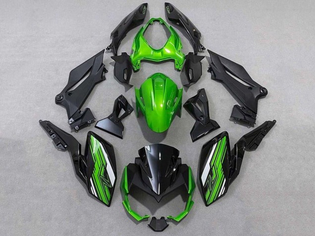 2018-2024 Kawasaki Z400 Motorcycle Fairings - Green White Black Canada for Sale