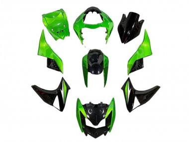 2007-2009 Kawasaki Z1000 Motorcycle Fairings - Green Glossy Black Canada for Sale