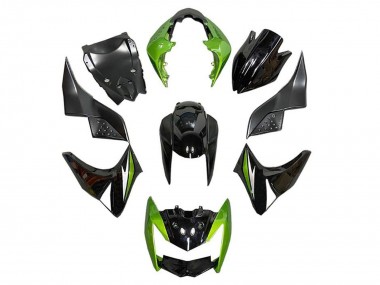 2007-2009 Kawasaki Z1000 Motorcycle Fairings - Green Glossy Black Silver Canada for Sale