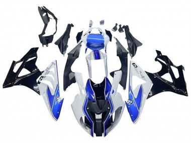 2009-2014 BMW S1000RR Motorcycle Fairings - White Blue Glossy Black HP Canada for Sale