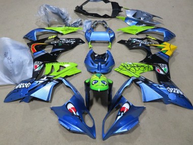 2009-2014 BMW S1000RR Motorcycle Fairings - Blue Green Black Shark Canada for Sale