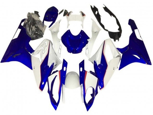 2015-2016 BMW S1000RR Motorcycle Fairings - White Red Blue Pinstripe Canada for Sale