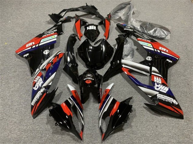 2015-2016 BMW S1000RR Motorcycle Fairings - White Red Blue Glossy Black Stripe Canada for Sale