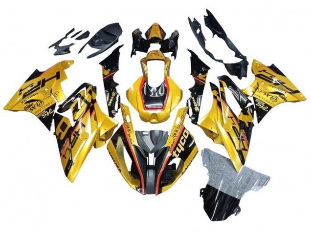 2015-2016 BMW S1000RR Motorcycle Fairings - Gold Black Tyco Canada for Sale