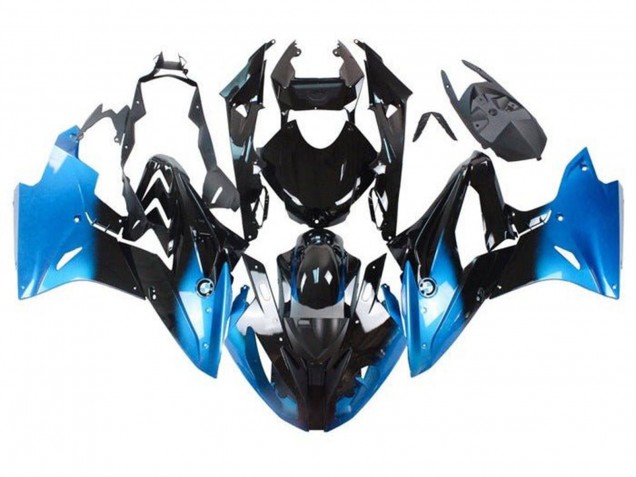 2017-2018 BMW S1000RR Motorcycle Fairings - Blue Glossy Black Fade Canada for Sale