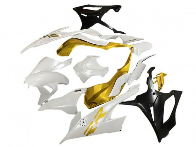 2019-2022 BMW S1000RR Motorcycle Fairings - White Gold Matte Black Canada for Sale