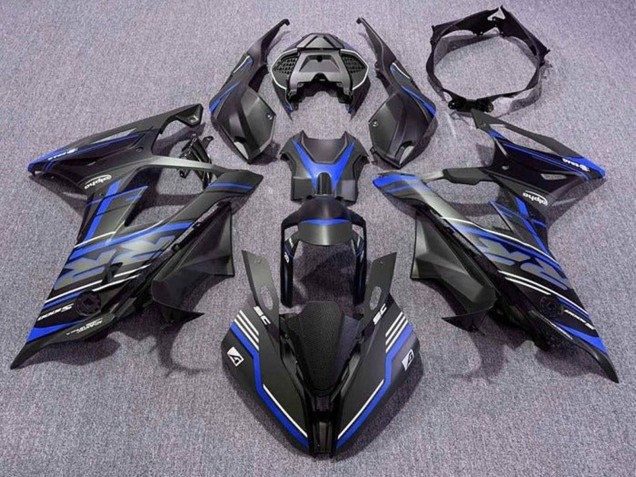 2019-2022 BMW S1000RR Motorcycle Fairings - Matte Black Blue White Stripe Canada for Sale