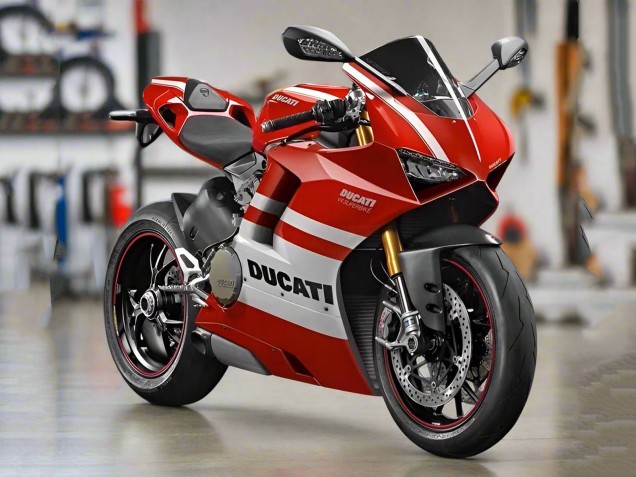 2018-2019 Ducati Panigale V4 V4S Motorcycle Fairings - White Red Stripe Canada for Sale