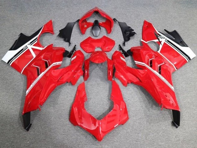 2020-2021 Ducati Panigale V4 V4S Motorcycle Fairings - White Red Glossy Black Stripe Canada for Sale
