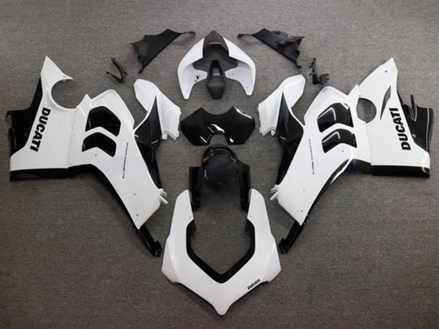 2020-2021 Ducati Panigale V4 V4S Motorcycle Fairings - Glossy White Glossy Black Canada for Sale
