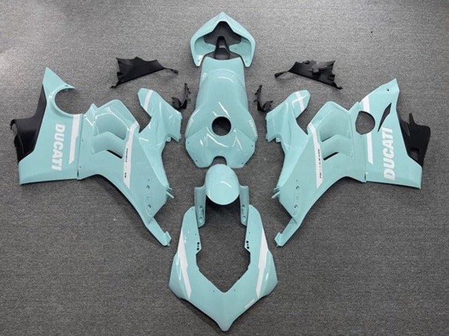 2020-2021 Ducati Panigale V4 V4S Motorcycle Fairings - Light Blue White Canada for Sale