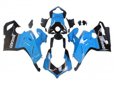 2020-2021 Ducati Panigale V4 V4S Motorcycle Fairings - Light Blue Orange Glossy Black Canada for Sale