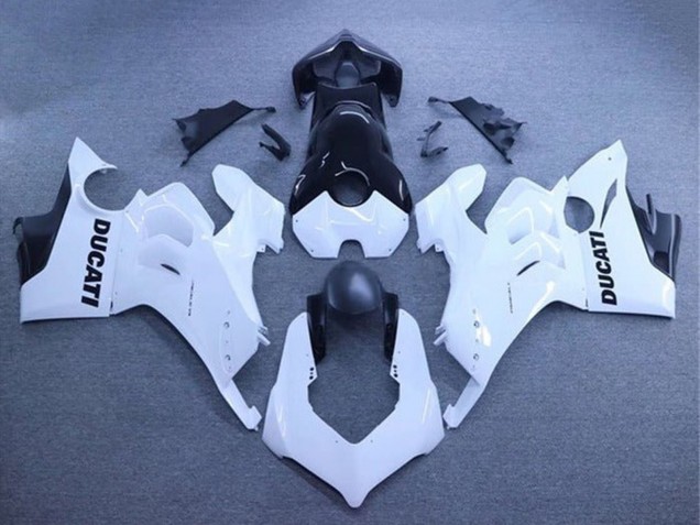2020-2021 Ducati Panigale V4 V4S Motorcycle Fairings - White Glossy Black Canada for Sale
