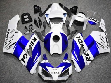 2004-2005 Honda CBR1000RR Motorcycle Fairings - White Blue Black Repsol Canada for Sale