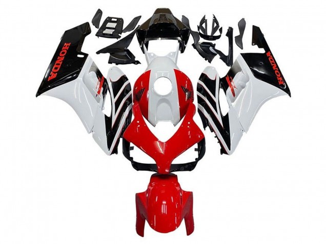 2004-2005 Honda CBR1000RR Motorcycle Fairing - White Red Glossy Black Stripe Canada for Sale
