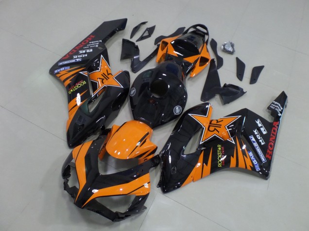 2004-2005 Honda CBR1000RR Motorcycle Fairings - Orange Glossy Black Rockstar Canada for Sale