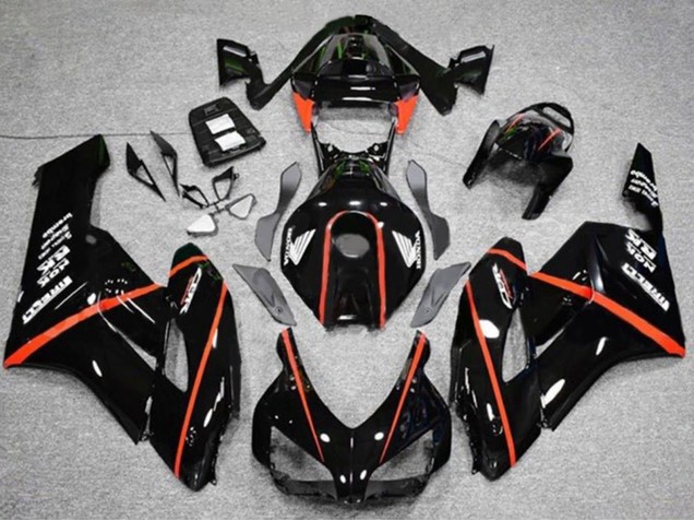 2004-2005 Honda CBR1000RR Motorcycle Fairings - Glossy Black Red Stripe Canada for Sale