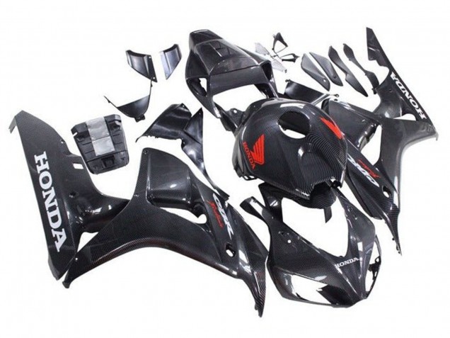 2006-2007 Honda CBR1000RR Motorcycle Fairings - Faux Carbon Fiber Red White Canada for Sale