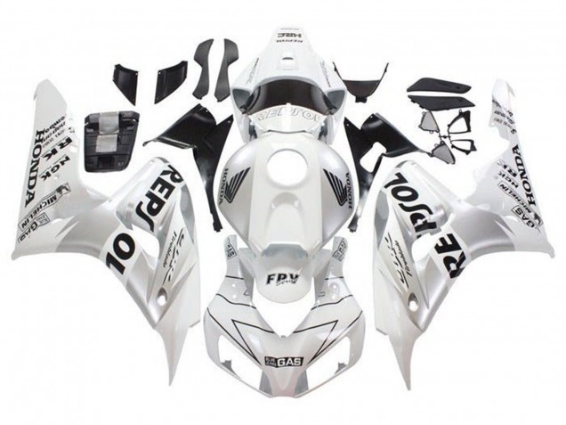 2006-2007 Honda CBR1000RR Motorcycle Fairings - White Silver Black Repsol Canada for Sale