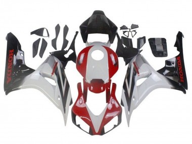 2006-2007 Honda CBR1000RR Motorcycle Fairings - White Red Glossy Black Fade Canada for Sale