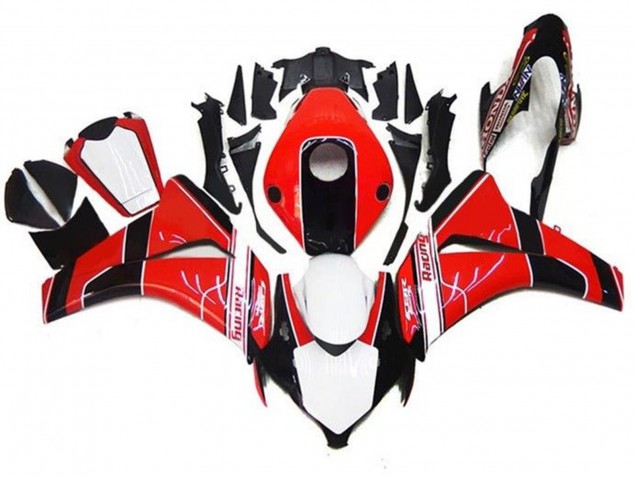 2008-2011 Honda CBR1000RR Motorcycle Fairings - Red White Glossy Black Stripe Canada for Sale